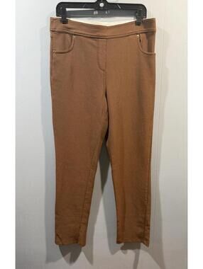 Womens Antthony Dress Pants Size Large Stretchy Brown